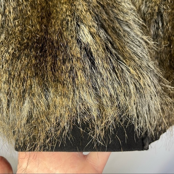Dolce Vita Brown Full Zip Faux Fur Short Sleeve Jacket XS/S - Picture 6 of 6